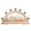 Holz Leuchter Winterlandschaft 7 flammig