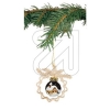 Baumschmuck Set Zweig mit Glaskugel schwarz/wei