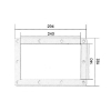 MTS Skimmer ABS-Flansch 290 x 192 x 7mm