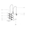 Einbauleiter Swim-tec Nirosta-Stufe mit Schrauben