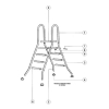 Hochbeckenleiter ABS-Stufe mit Schrauben